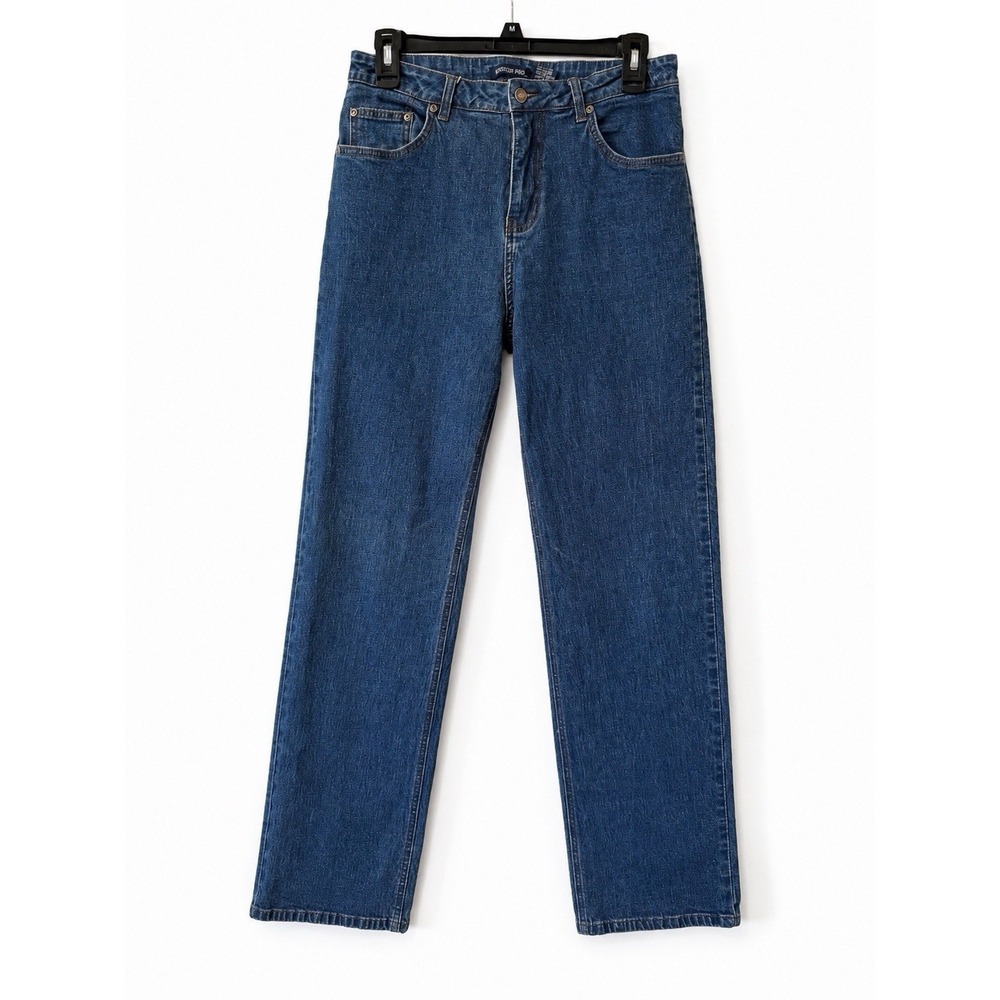 Boston Proper Womens Straight Leg Jeans Medium Wash Blue Denim Size 10